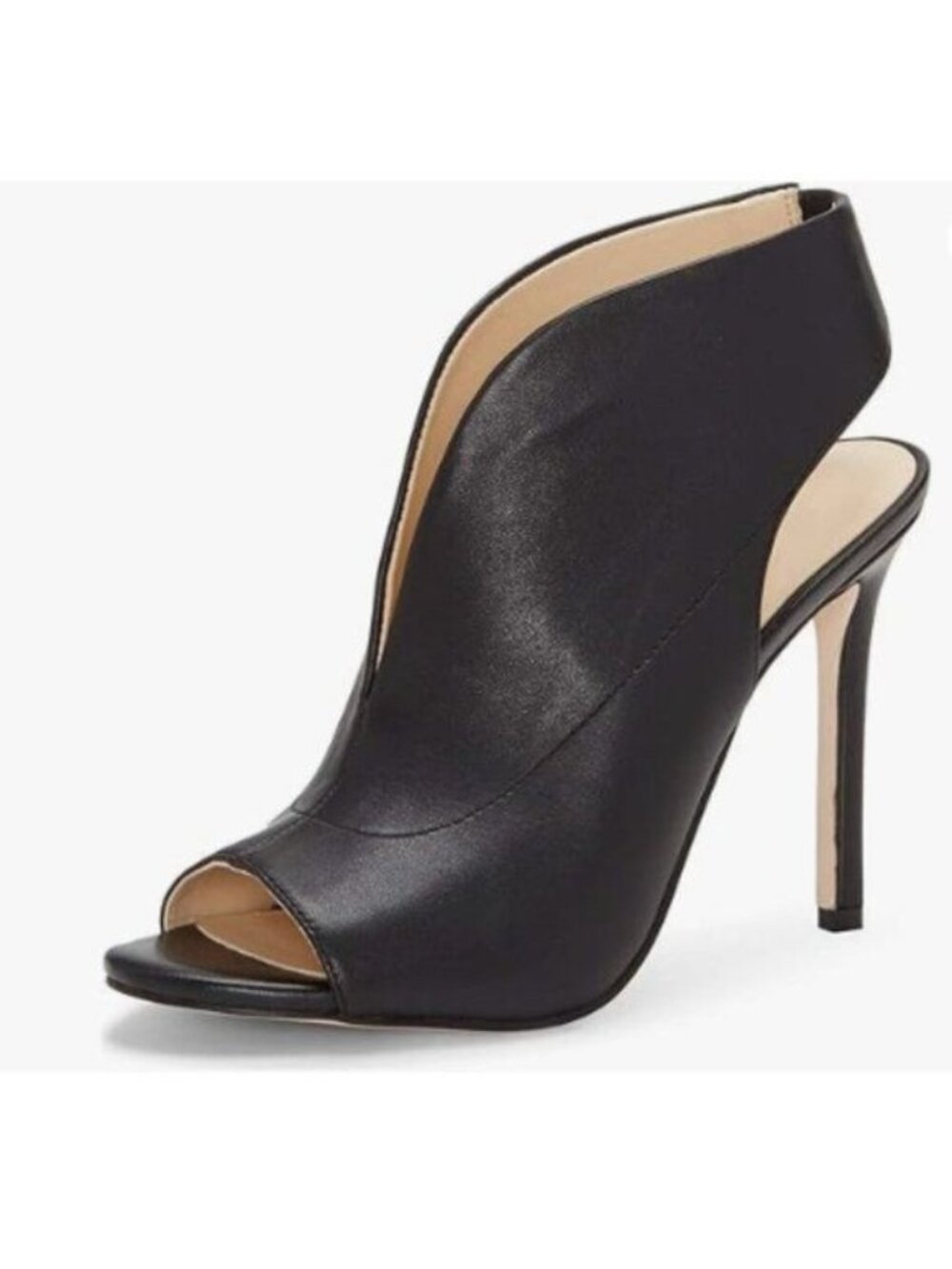 YDN Women's Chic Slingback Peep Toe Stiletto High Heel Sandals Ankle Boots Black